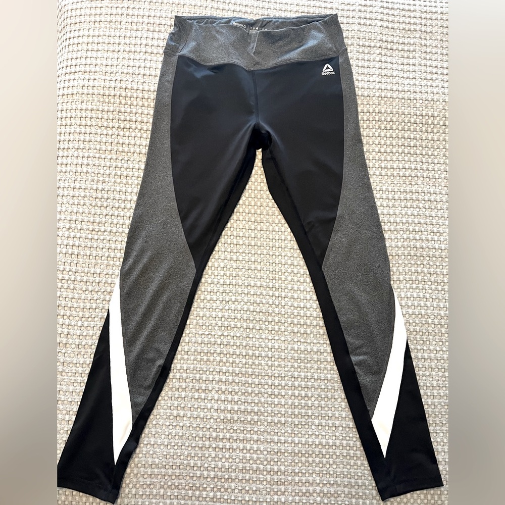 Reebok Black and Gray Leggings